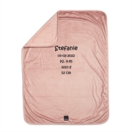 Babytæppe med navn Pearl Velvet, Elodie Details, Pink Nouveau